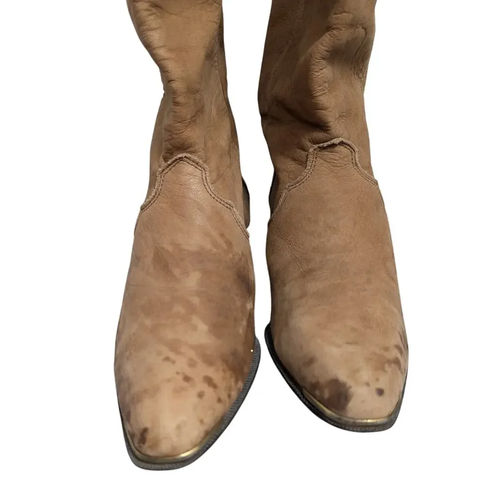 Vintage Dingo Western Boots Womens 7 Soft Supple Leather Yoke Rodeo Retro Boho